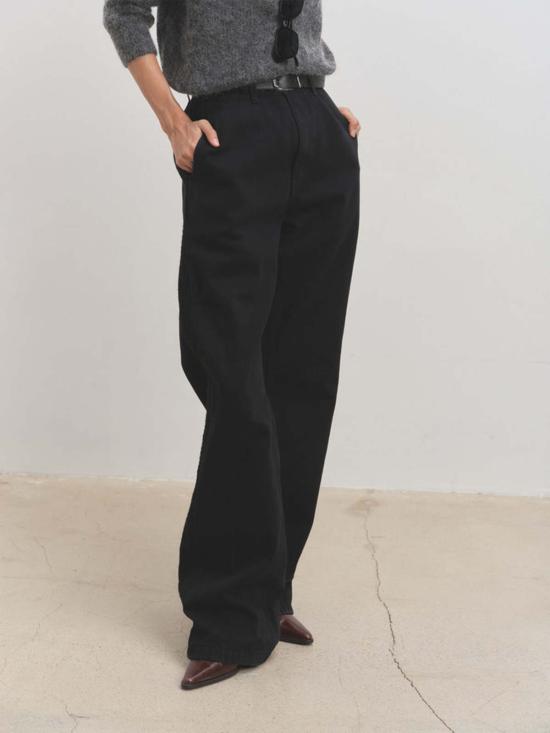  토니웩 데님 팬츠 토니와크 레이스 트리밍 진 린스드 블랙 - TONYWACK