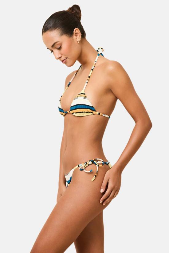  솔리드 앤 스트라이프 비키니 수영복 아이리스 리브 비키니 탑