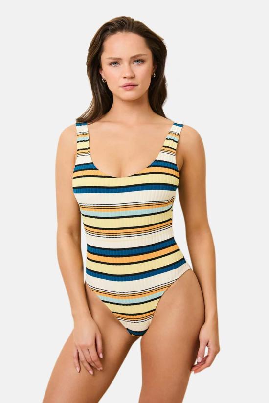  솔리드 앤 스트라이프 원피스 수영복 앤 마리 리브 원피스 리비에라 스트라이프 - SOLID AND STRIPED
