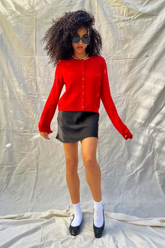  Z Supply 가디건 메디나 카디건 페스티벌 레드