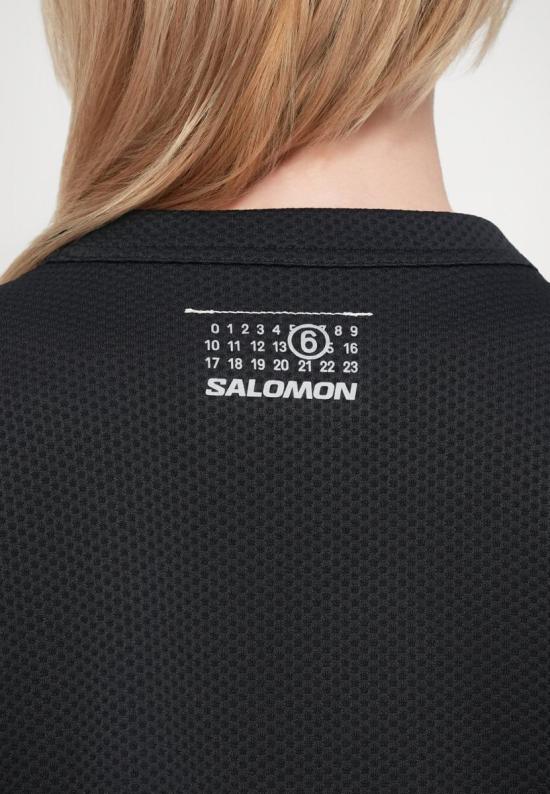 26SS MM6 메종 마르지엘라 X 살로몬 긴팔 티셔츠 S52NH0036M20139 65334 899 WASHED BLACK - MM6 MAISON MARGIELA X SALOMON