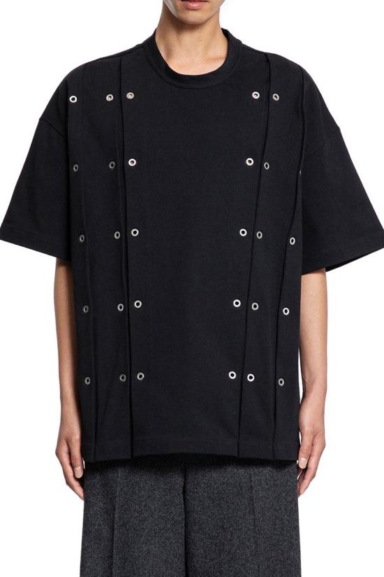 25FW 질샌더 반팔 티셔츠 J22GC0211J20244 001 Black