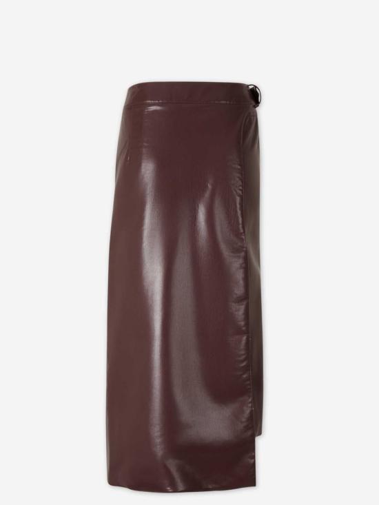 25FW 파코라반 미디 스커트 25HCJU103PU0030 P218BROWN PLUM Red - PACO RABANNE