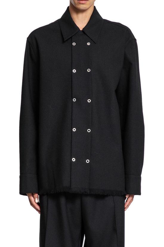 25FW 질샌더 긴팔 셔츠 J21DL0254J41557 001 Black