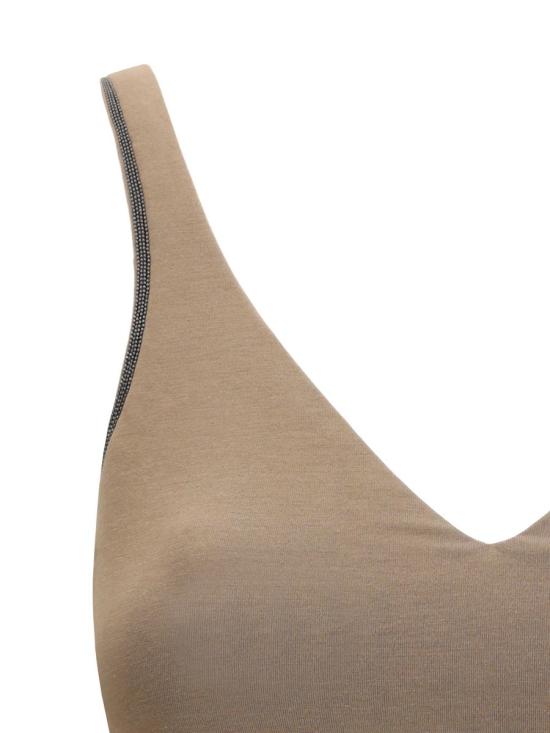 25FW 브루넬로 쿠치넬리 민소매 티셔츠 M0T18BA702 C8705 BROWN - BRUNELLO CUCINELLI