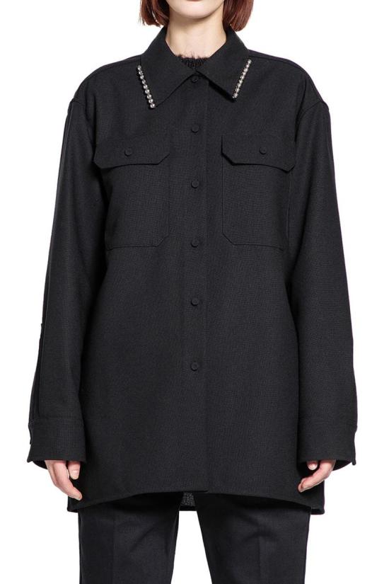 25FW 질샌더 블라우스 J03DL0210J41557 001 Black