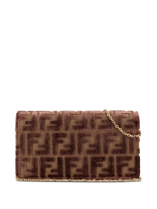 25FW 펜디 바게트 체인 지갑 8M0498 AT14 F0L1B CHOCOLATE - FENDI