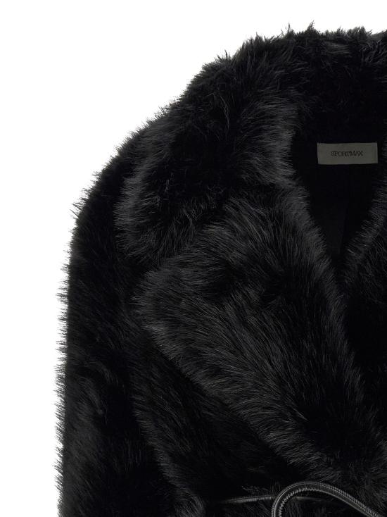 25FW 스포트막스 ROSARIA 로사리아 포 퍼 코트 2522906012600001 Black - SPORTMAX