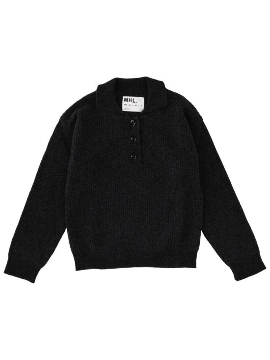 25FW 마가렛호웰 폴로 티셔츠 WHKN0520A25 CSNCHR GREY