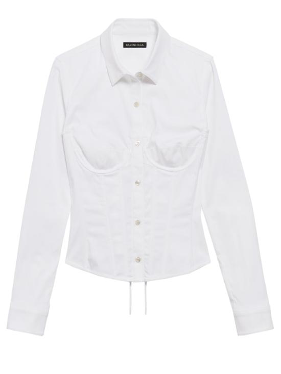 25FW 발렌시아가 코르셋 셔츠 850782 TSM199000 WHITE