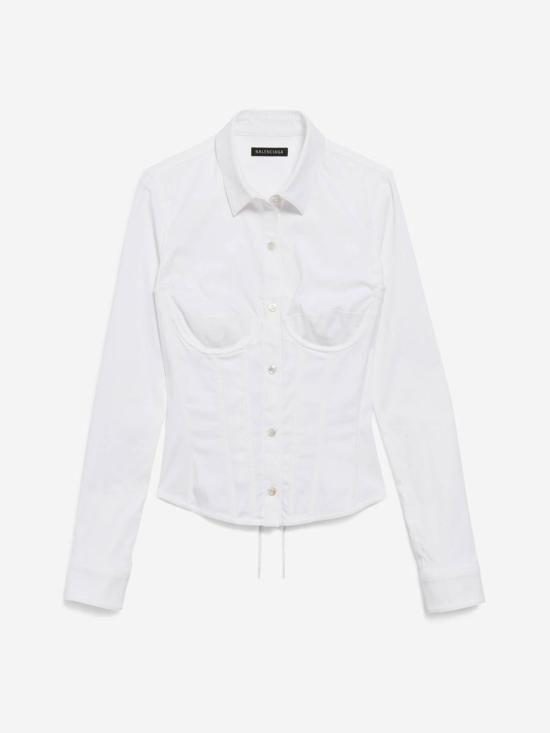 25FW 발렌시아가 셔츠 850782 TSM199000 WHITE