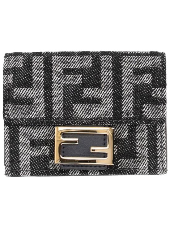 26FW 펜디 마이크로 FF 자카드 트라이폴드 월렛 8M0395 AUT4F1UJ5 BLACK