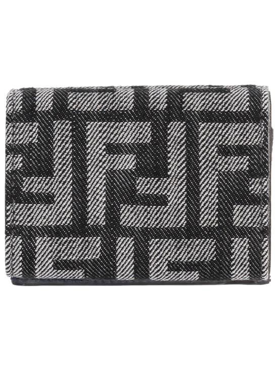 26FW 펜디 마이크로 FF 자카드 트라이폴드 월렛 8M0395 AUT4F1UJ5 BLACK - FENDI