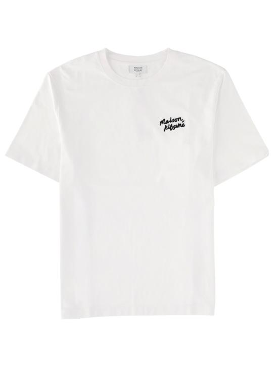25FW 메종키츠네 핸드라이팅 컴포트 티셔츠 MM00126KJ7025 M186 WHITE