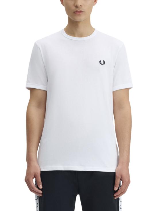 25FW 프레드페리 반팔 티셔츠 FP M3519 56 100 WHITE - FRED PERRY