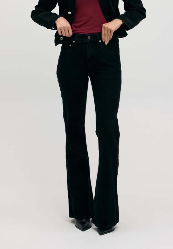  에티카 데님 팬츠 ética Atlanta 미드 라이즈 플레어 진 - ETICA