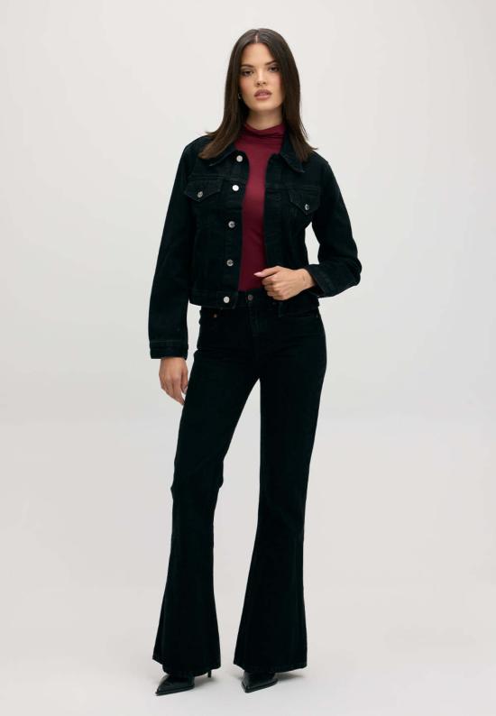  에티카 데님 팬츠 ética Atlanta 미드 라이즈 플레어 진