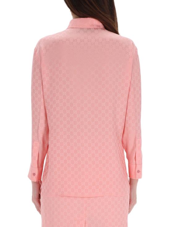 26FW 구찌 GG 자카드 실크 셔츠 849973 Z7AZH5136 PINK - GUCCI