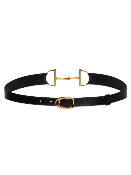 26FW 구찌 오버사이즈 홀스빗 벨트 847119 0YA0G1000 BLACK - GUCCI