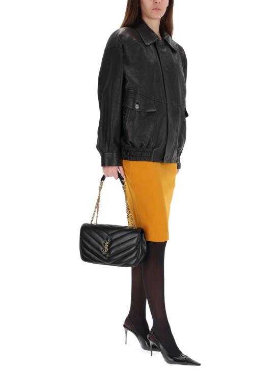 26SS 생로랑 미디 스커트 852654 Y5J197746 YELLOW - SAINT LAURENT