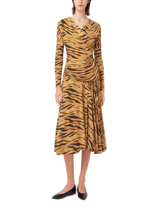 25FW 가니 롱 원피스 T4381 894 ANIMALIER - GANNI