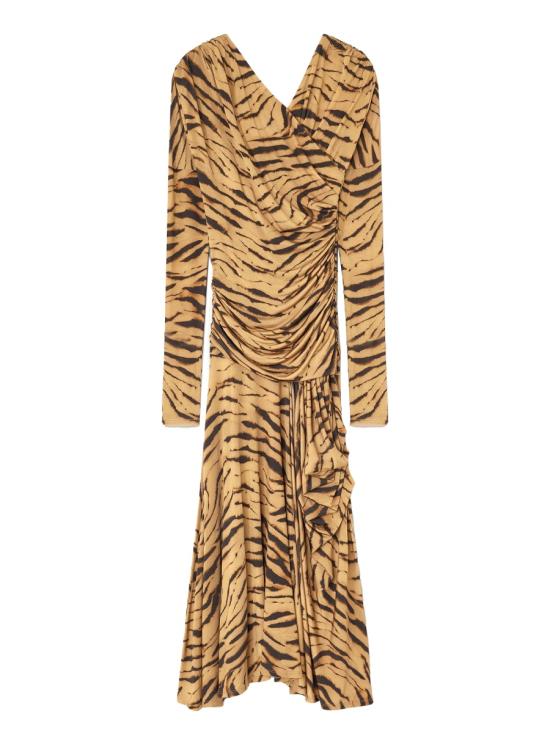 25FW 가니 롱 원피스 T4381 894 ANIMALIER