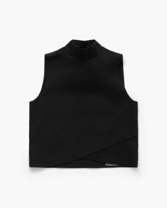  PARIDAEZ 민소매 티셔츠 파리데즈 플로버 탑 2 in 1 탑 블랙