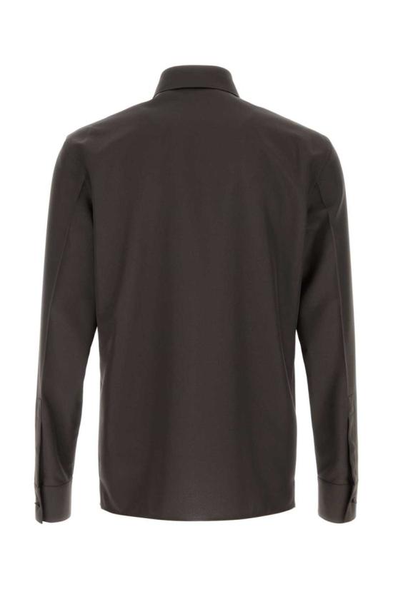 25FW 구찌 홀스빗 디테일 폴리에스터 트윌 셔츠 841624ZAFKB 2062 BROWN - GUCCI