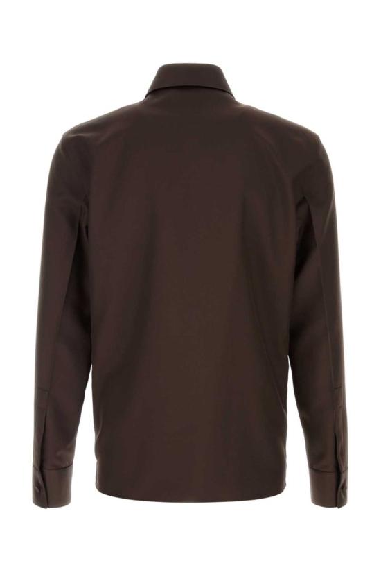 25FW 구찌 홀스빗 디테일 폴리에스터 트윌 셔츠 841624ZAT43 2518 BROWN - GUCCI