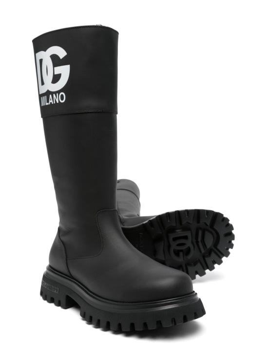 25FW [키즈] 돌체앤가바나 미들 부츠 D11299 AJ954 80999 Black - DOLCE & GABBANA