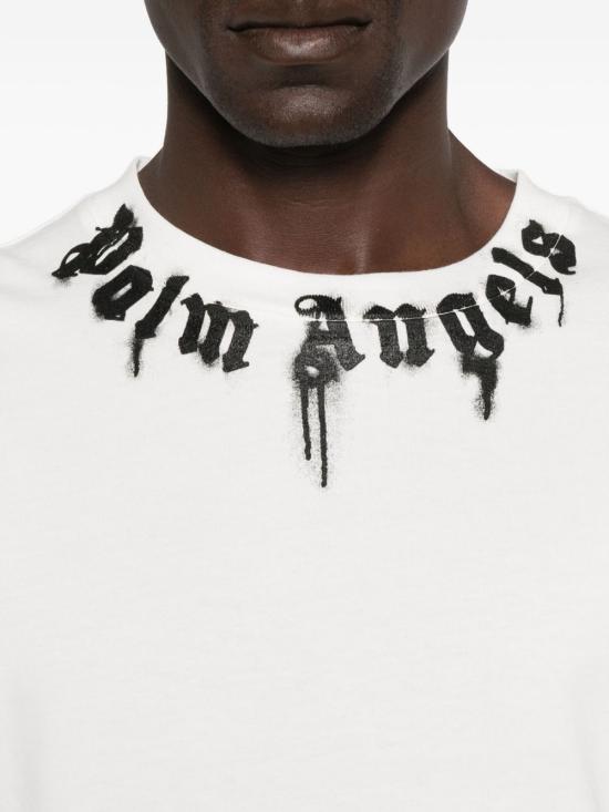 25FW 팜앤젤스 반팔 티셔츠 PMAA109F25JER009 0310 White - PALM ANGELS