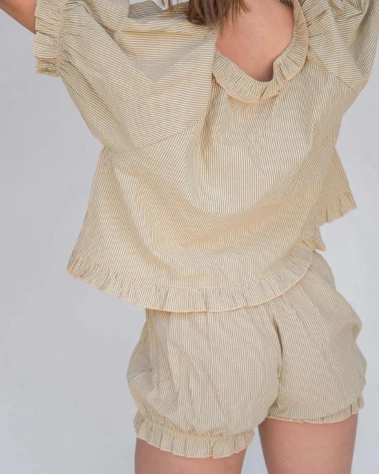  Sønderhaus 라운지 웨어 쇤더하우스 로미오 세트 그린 스트라이프 - OTHER BRANDS