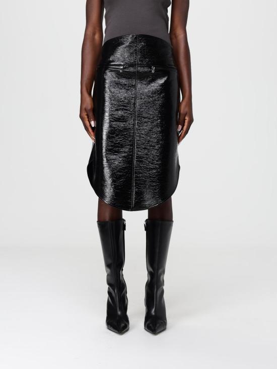 25FW 쿠레쥬 미디 스커트 325CJU303VY0014 9999 Black