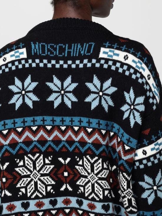 25FW 모스키노 스웨터 09165405 1555 Black - MOSCHINO