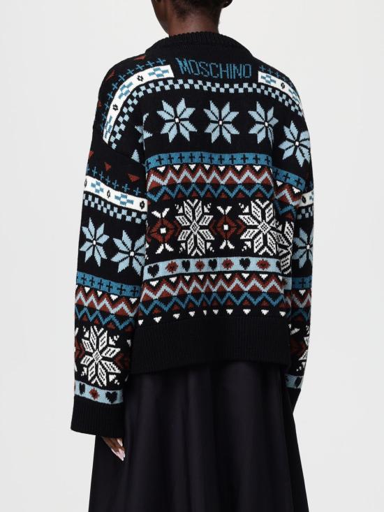 25FW 모스키노 스웨터 09165405 1555 Black - MOSCHINO