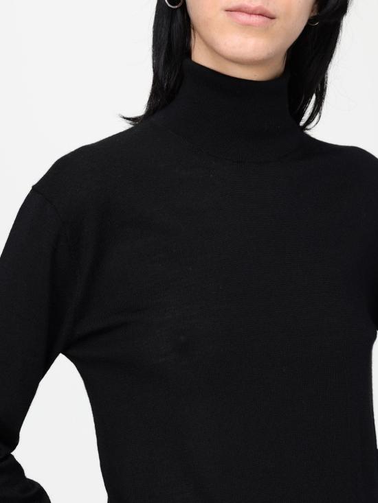 25FW 토템 롱 원피스 254WRD0263YA0087 001 Black - TOTEME