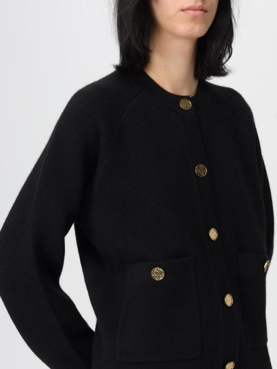 25FW 토템 스웨터 254WRT4357YA0126 001 Black - TOTEME