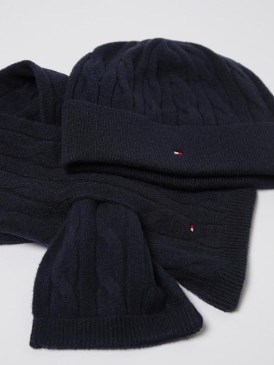 25FW [키즈] 타미힐피거 스카프 KN0KN02081 C1G Blue - TOMMY HILFIGER