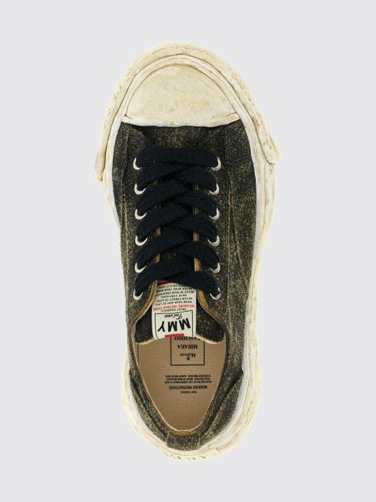 25FW 메종 미하라 야스히로 피터슨23 OG 솔 빈티지 스웨이드 로우탑 스니커즈 A15FW724 Black - MAISON MIHARA YASUHIRO
