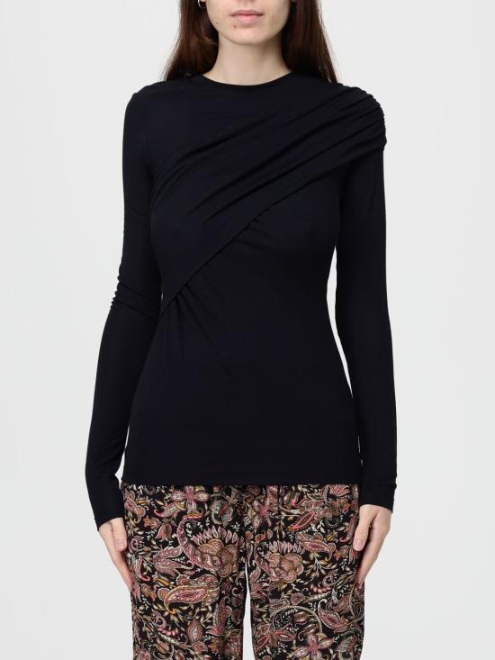 25FW 이자벨마랑에뚜왈 긴팔 티셔츠 HT0656FAC3K01E 01BK Black