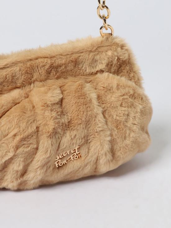 25FW 시크릿 폰 폰 클러치/파우치 MARGARET FUR CLUTCH M Camel - SECRET PON PON
