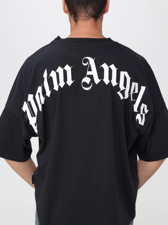 25FW 팜앤젤스 반팔 티셔츠 PMAA10BF25JER001 1003 Black 1 - PALM ANGELS