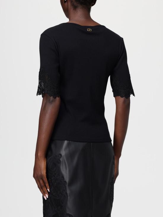 25FW 트윈셋 반팔 티셔츠 252TT2170 00006 Black - TWINSET