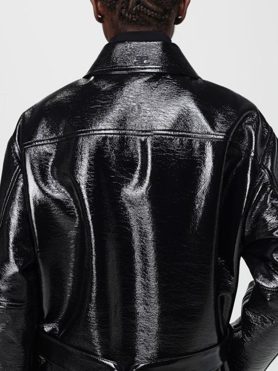 25FW 쿠레쥬 가죽 자켓 425CBL322VY0014 9999 Black - COURREGES