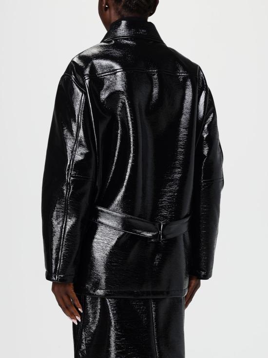 25FW 쿠레쥬 가죽 자켓 425CBL322VY0014 9999 Black - COURREGES