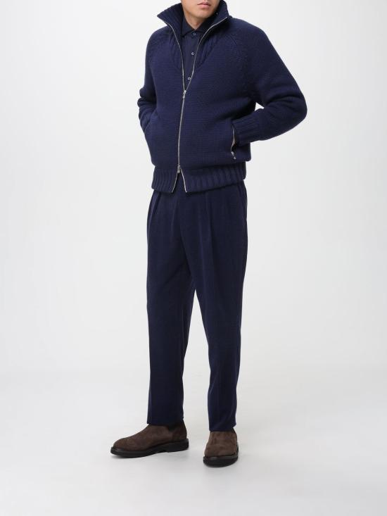 25FW 브루넬로 쿠치넬리 스트레이트 팬츠 MV415L00M C011 Blue - BRUNELLO CUCINELLI