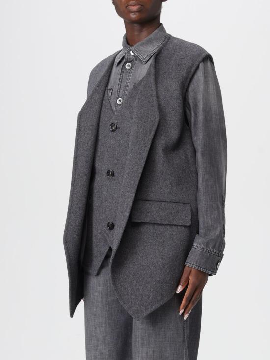 25FW 보테가베네타 베스트 835294V4CB0 1307 Grey - BOTTEGA VENETA