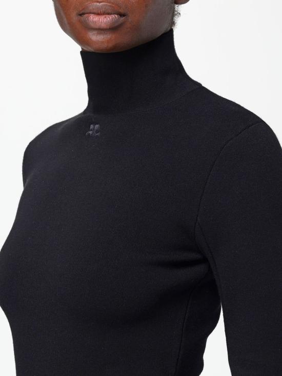 25FW 쿠레쥬 터틀넥 425MPU260FI0001 9999 Black - COURREGES