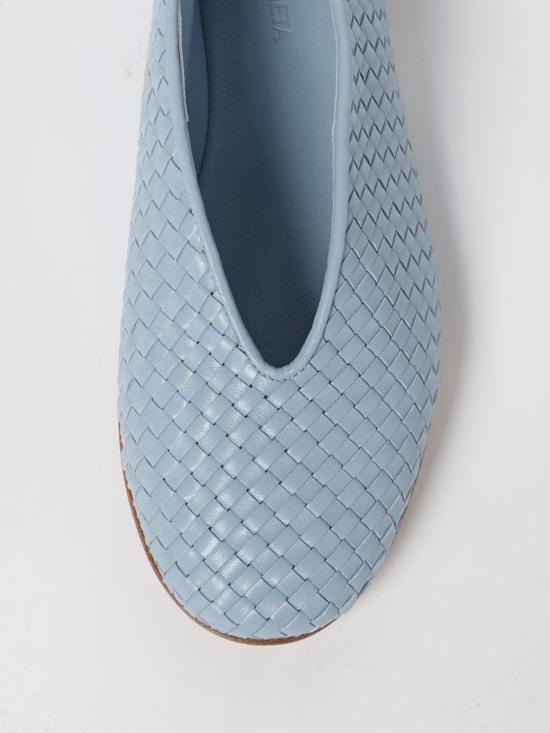 25FW 보테가베네타 로사 발레리나 플랫 슈즈 837887V4VE0 9113 Gnawed Blue - BOTTEGA VENETA