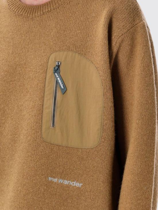 25FW 앤드원더 스웨터 5745284069 040 Beige - AND WANDER